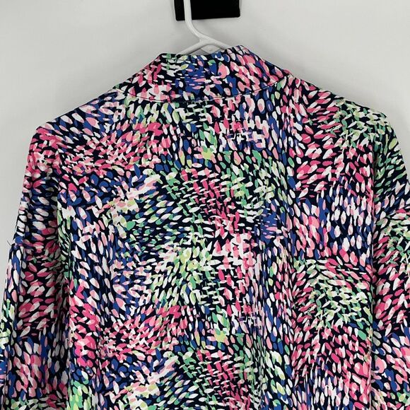 T BY TALBOTS On The Move Pullover Quarter Zip M Multicolor Athleisure UPF 50+ - Picture 12 of 15